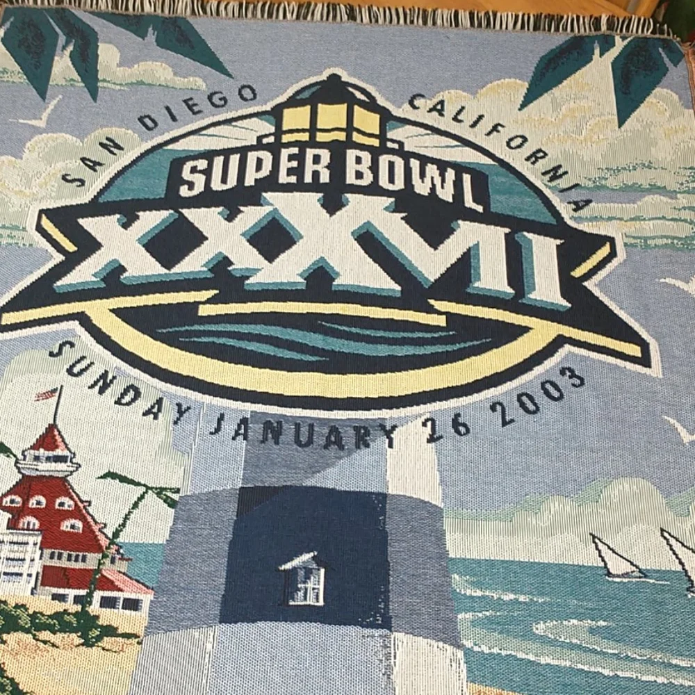 Super Bowl 2003 San Diego CA Tapestry Throw
